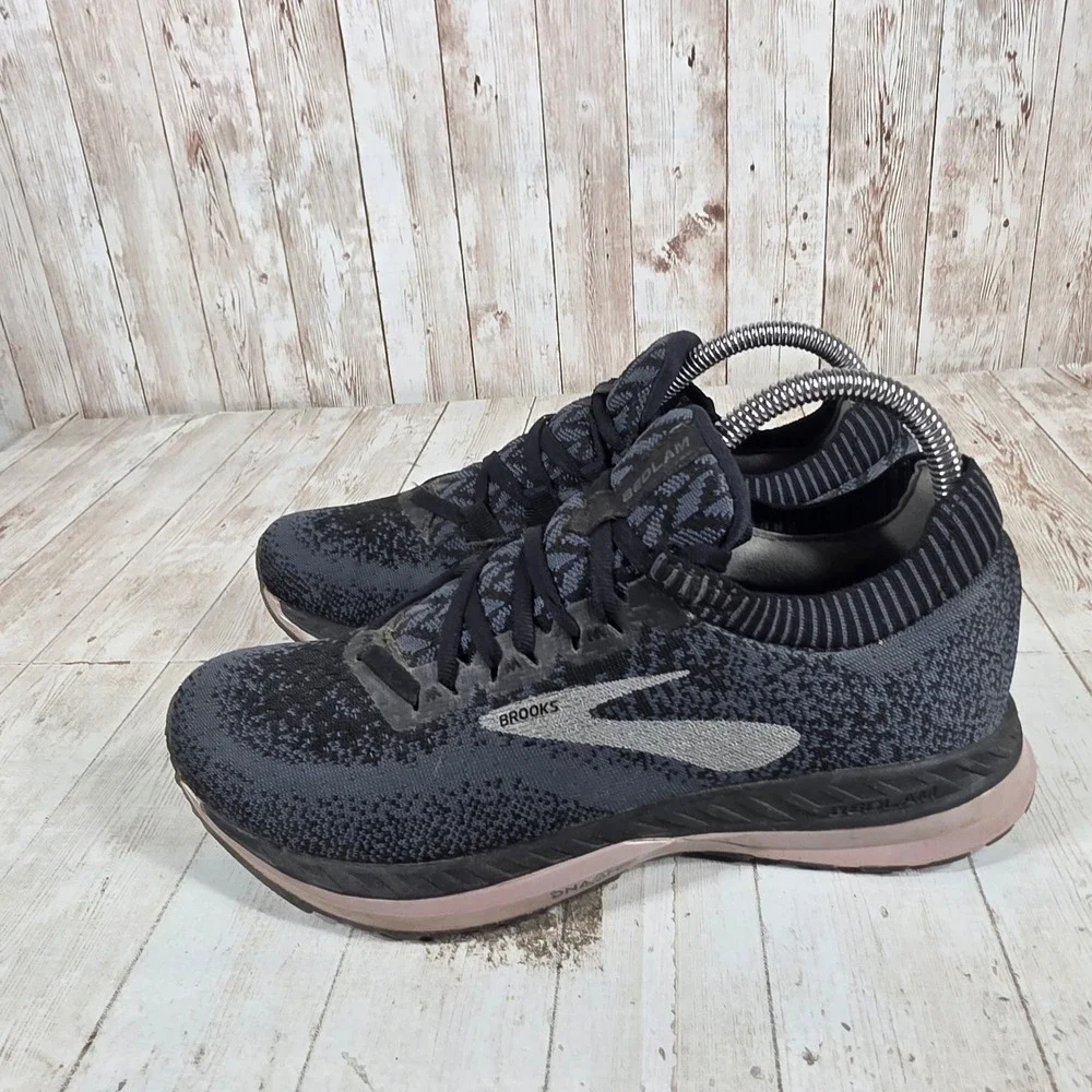 Brooks Bedlam Womens Running Shoes Black Grey Rose Gold 1202721B049 Size 7‎